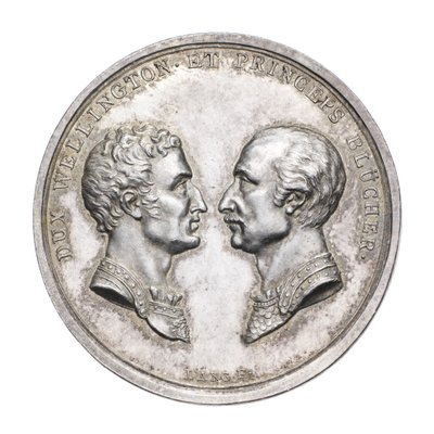 Medal commemorating the Duke of Wellington and Field Marshal von Blücher 1815, c.1815 by J. N. Lang